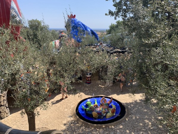 Standing atop the elevated pathway connected to The Emperor looking out toward the not-too-distant Tyrrhenian Sea. 