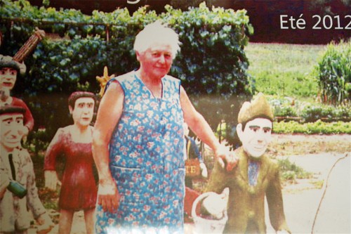 Honorine Burlin stands amongst her concrete statues at her environment in Cintegabelle, Midi-Pyrénées, France. Image courtesy of Jean-Louis Bigou