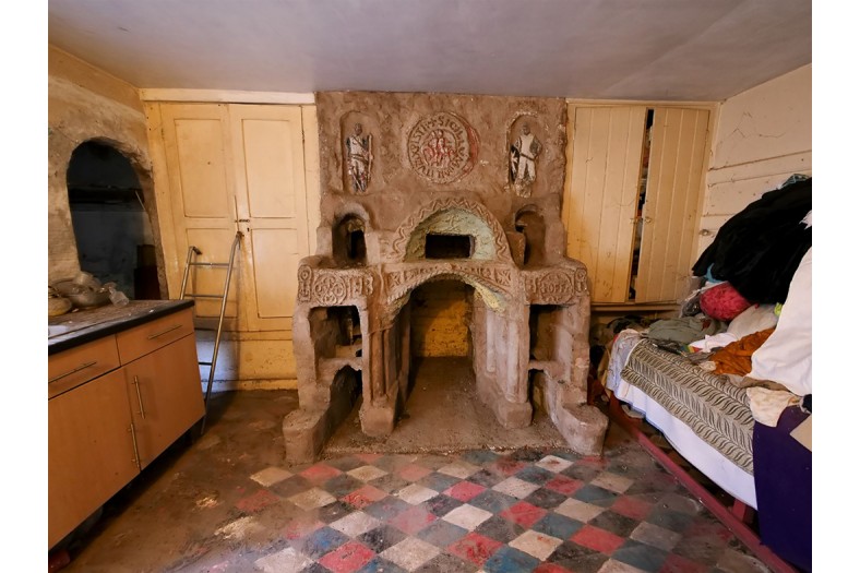 kitchen fireplace